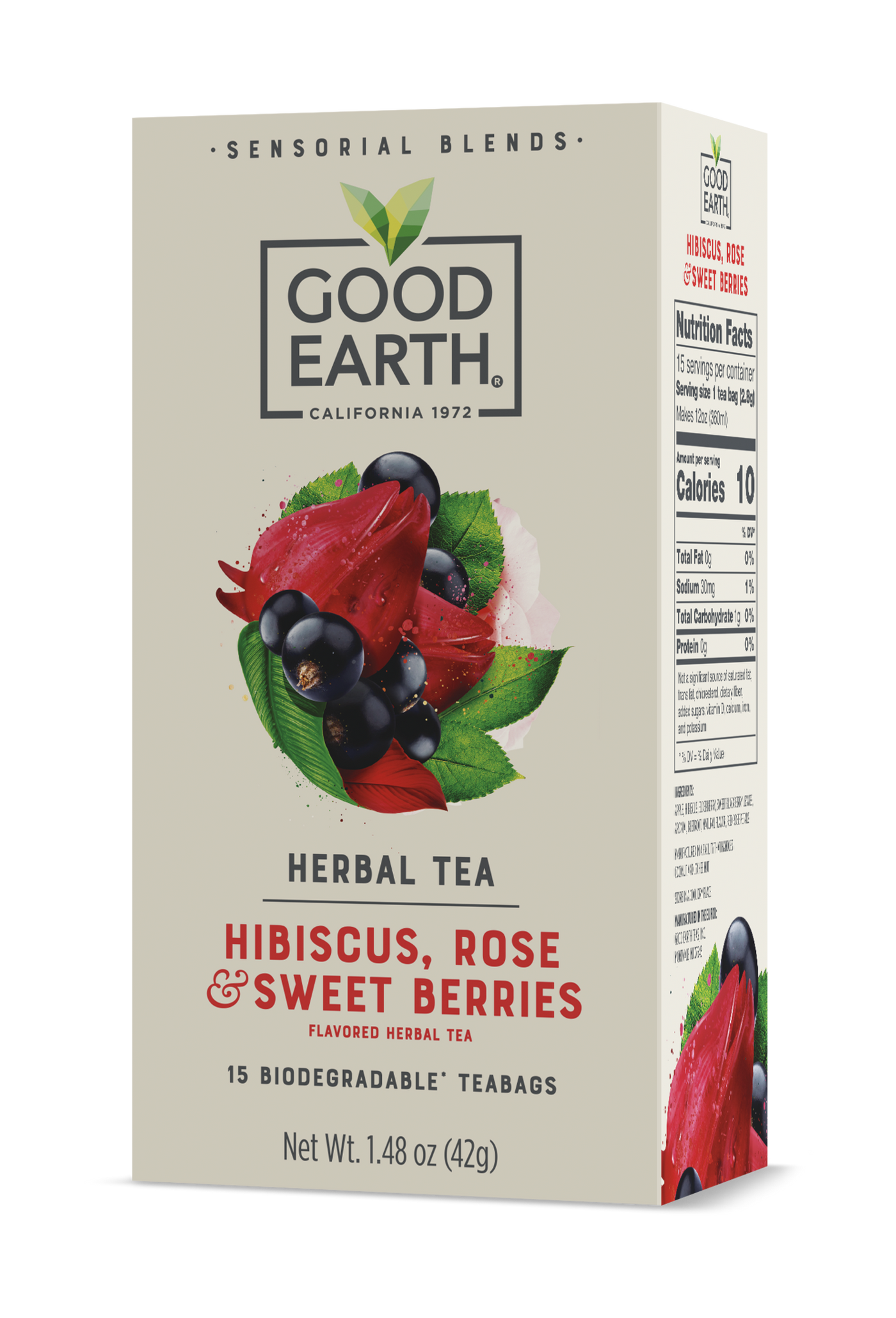 Hibiscus, Rose & Sweet Berries packaging