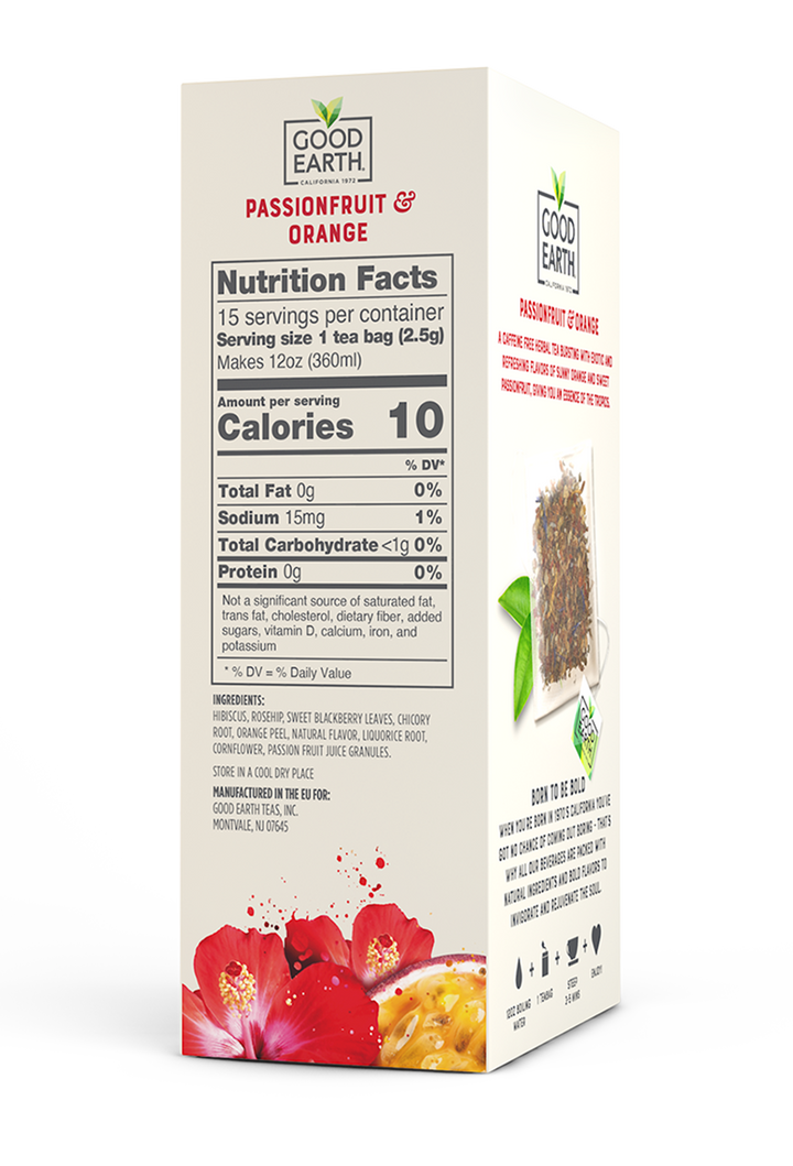 Good Earth Passionfruit & Orange Tea Bags – Good Earth Tea Store