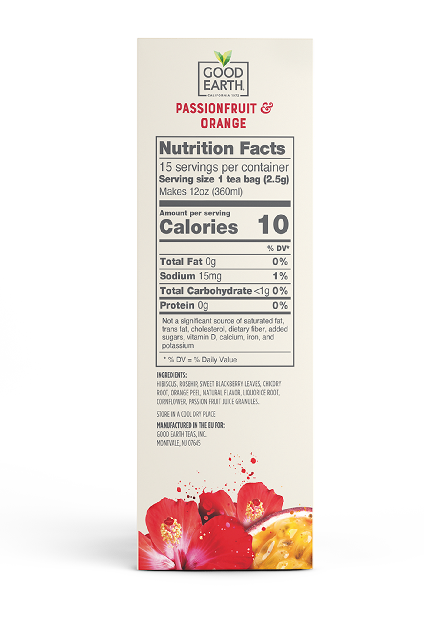 Passionfruit and Orange Nutrition Facts see below 