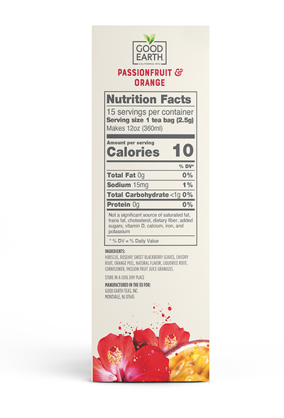 Passionfruit and Orange Nutrition Facts see below 