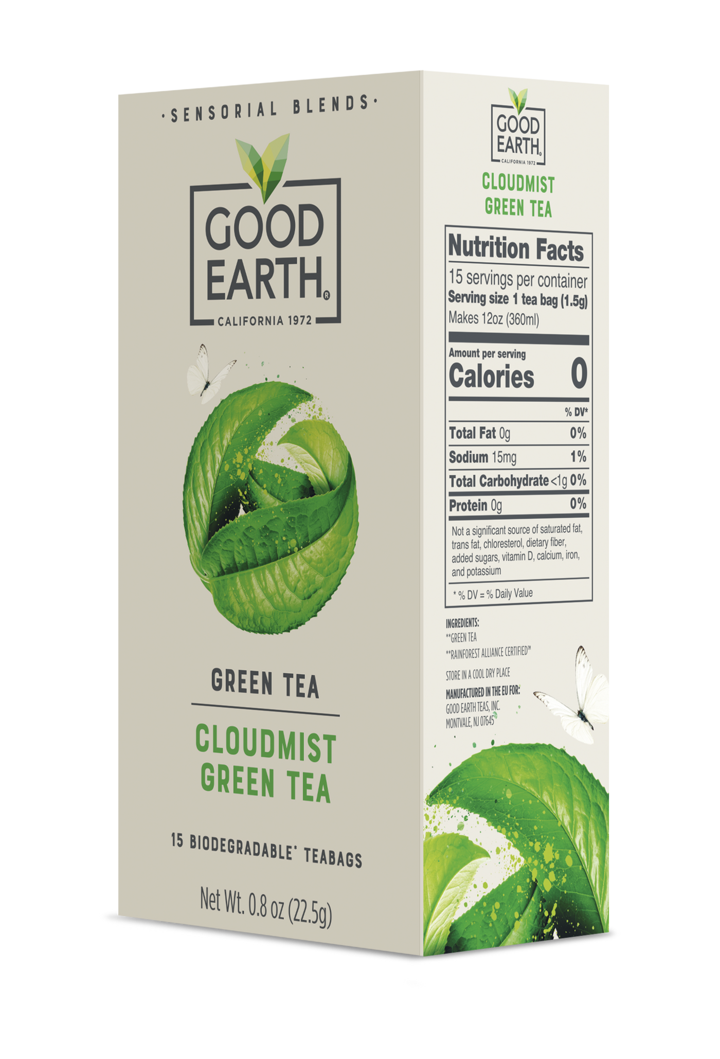 Cloudmist Green Nutrition Facts see below