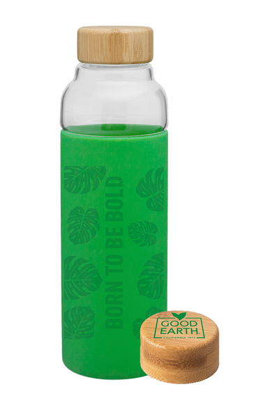 Green Glass Water Bottle