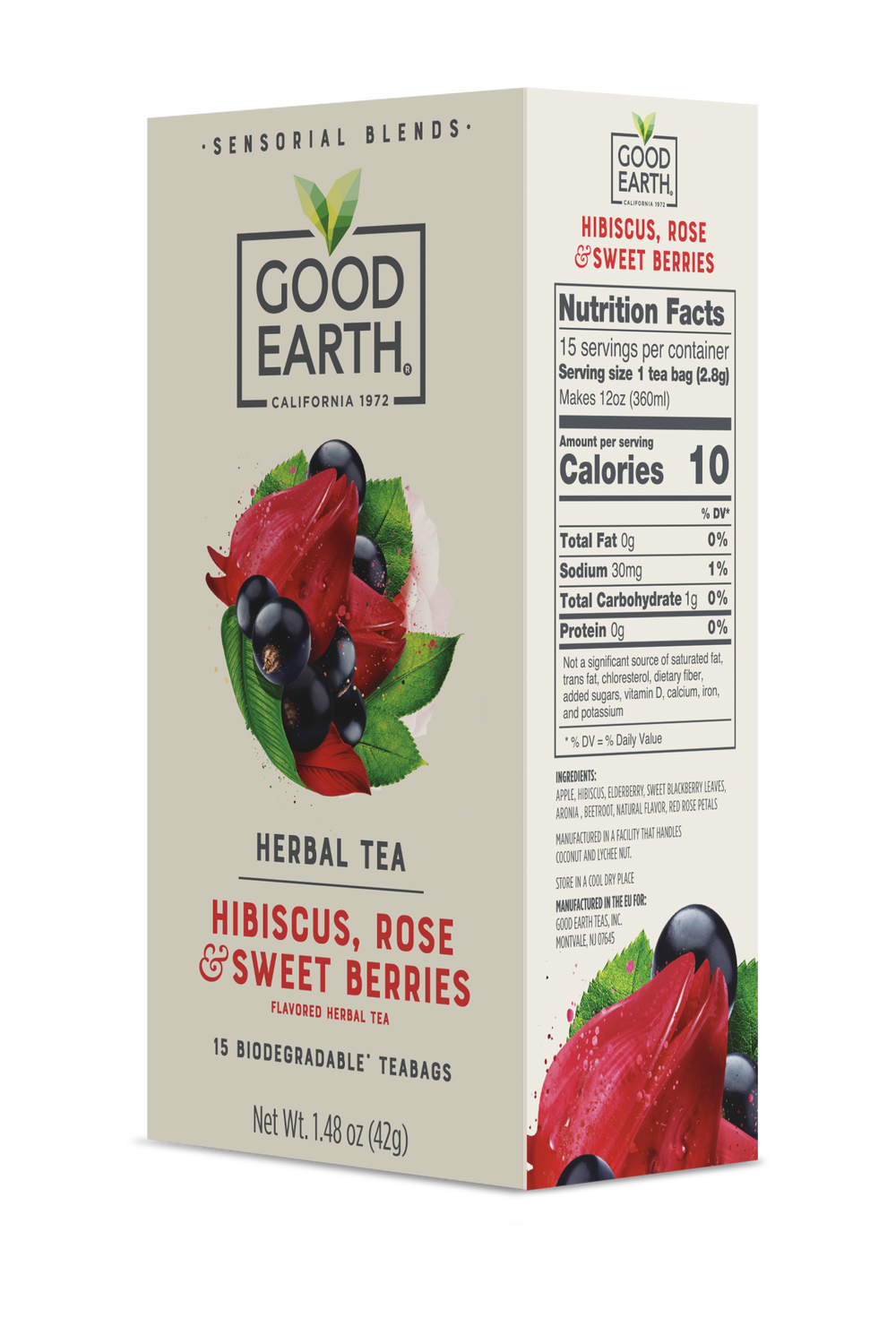 Hibiscus Rose and Sweet Berries Nutrition Facts