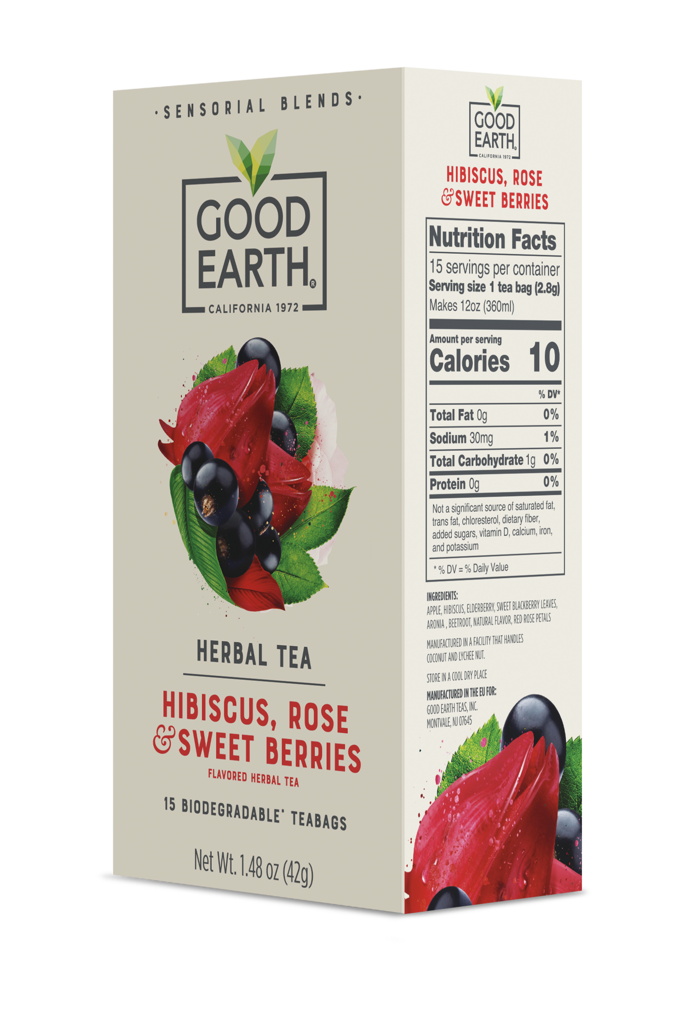 Hibiscus, Rose & Sweet Berries Nutrition Facts