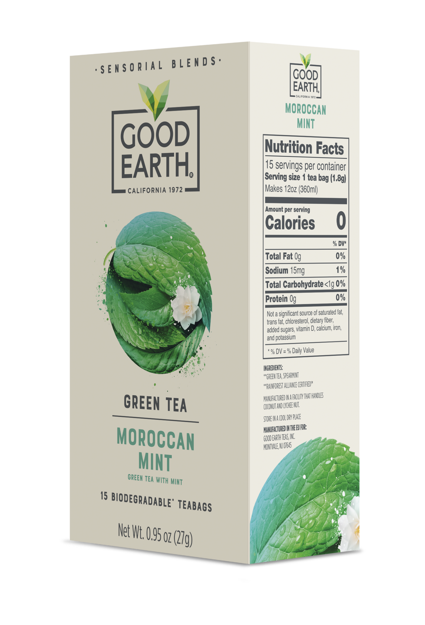 Moroccan Mint Nutrition Facts see below 