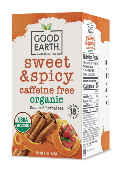 Organic Sweet & Spicy Original Caffeine Free Packaging