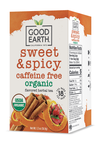 Good Earth Organic Sweet & Spicy Caffeine Free Cinnamon Tea – Good