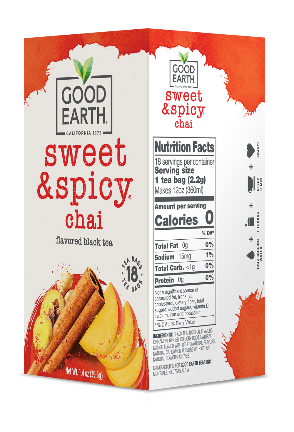 Sweet and Spicy Chai Nutrition Facts see below 