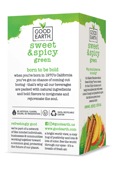 Sweet & Spicy Green Tea packaging