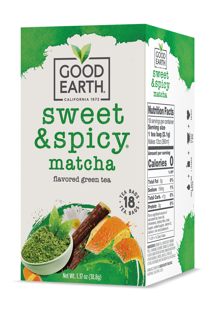 Good Earth Sweet & Spicy Matcha Tea - Cinnamon Tea with a Twist