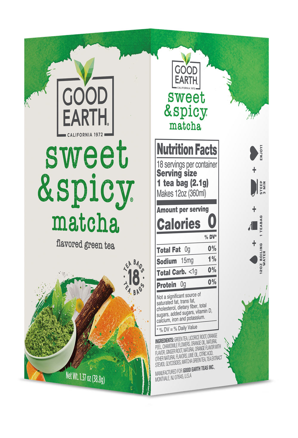 Sweet and Spicy Matcha Nutrition Facts see below