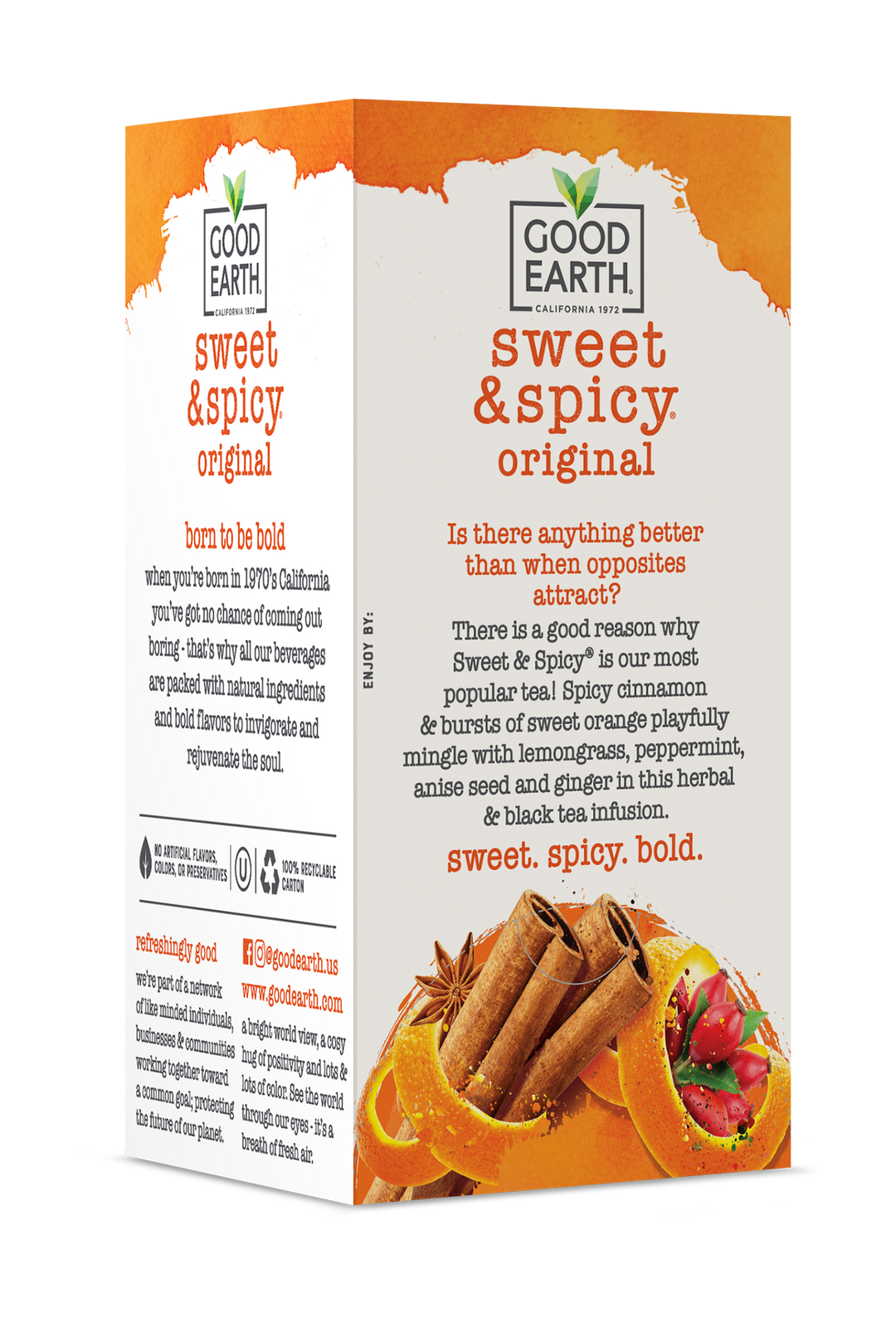 Good Earth Sweet & Spicy Tea - Our Original Cinnamon Tea – Good