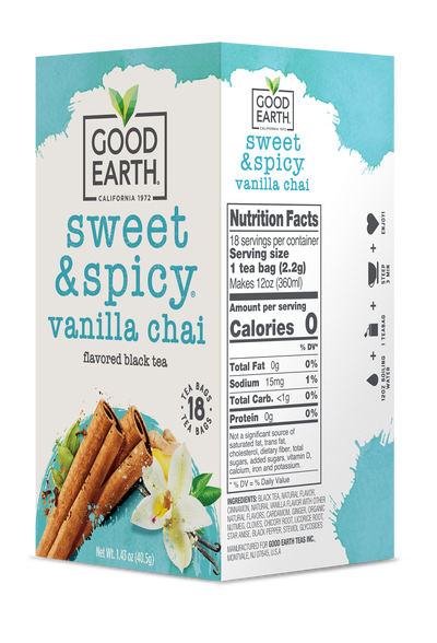 Sweet & Spicy Vanilla Chai Nutrition Facts see below
